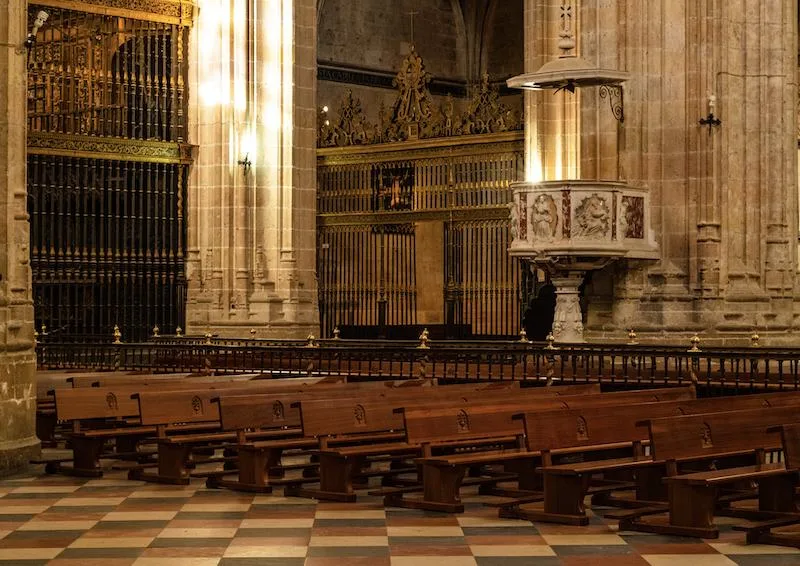 inside church segovia spain