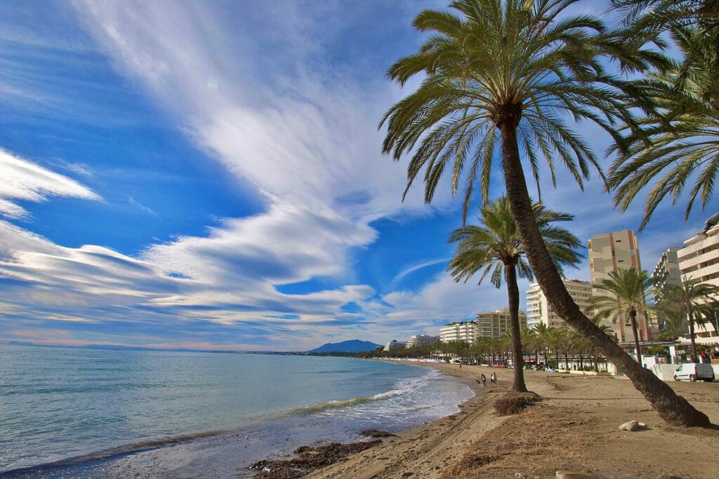 On the beach in Marbella
