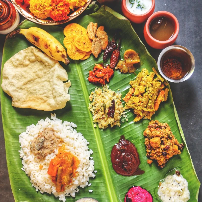 Kuala Lumpur Banana leaf rice 