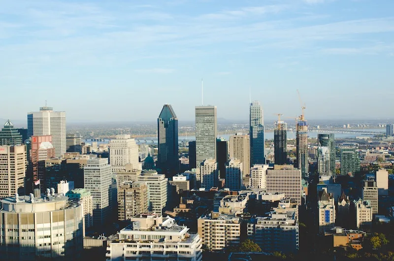 montreal downtown centre ville skyline day