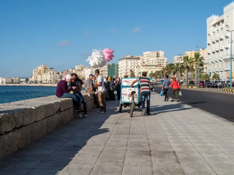 Corniche in Alexandria, Egypt