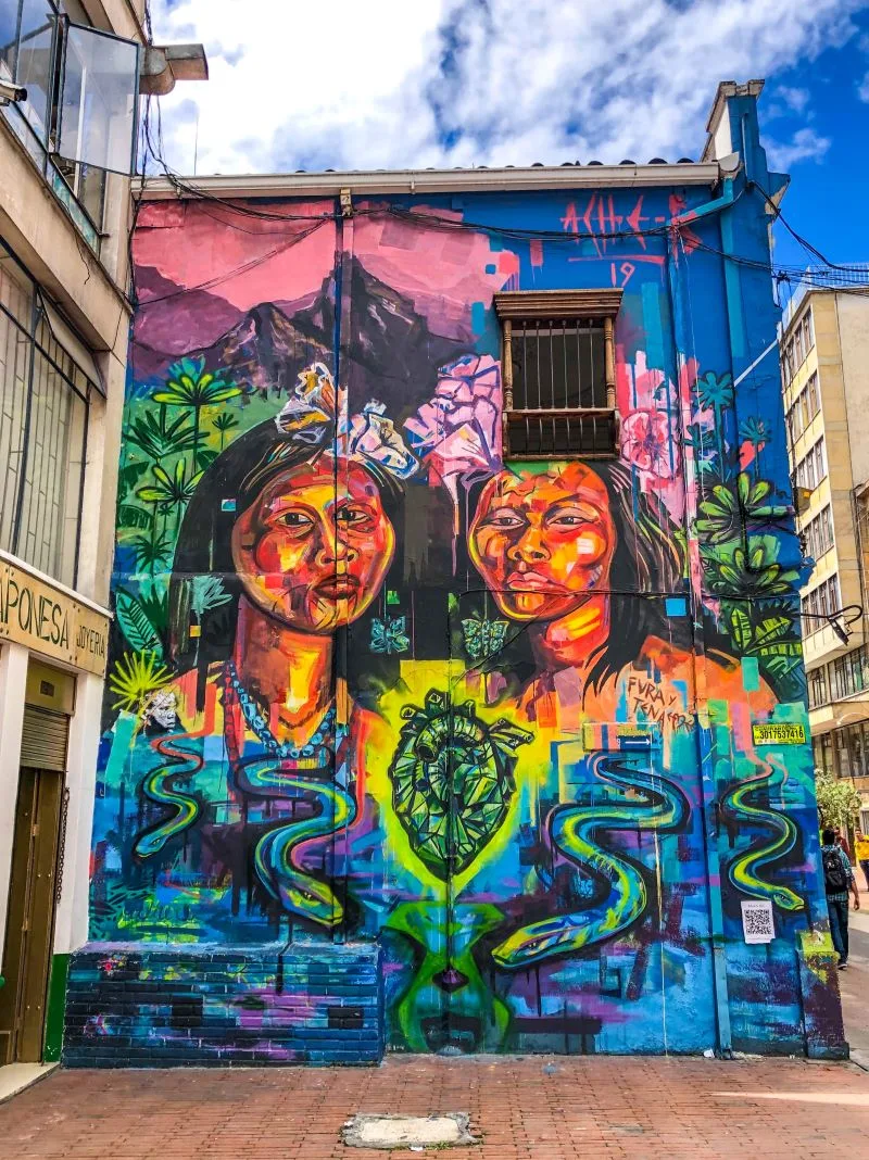 guided graffiti tour in Bogotá, Colombia