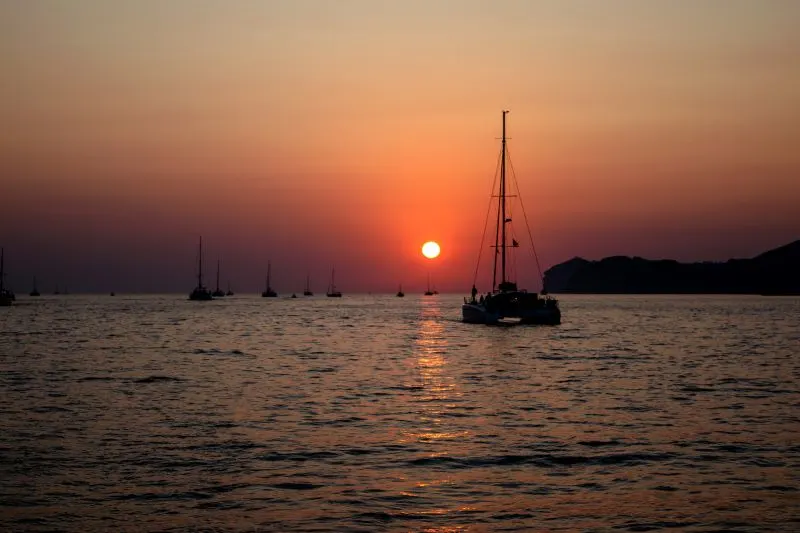 sunset catamaran
