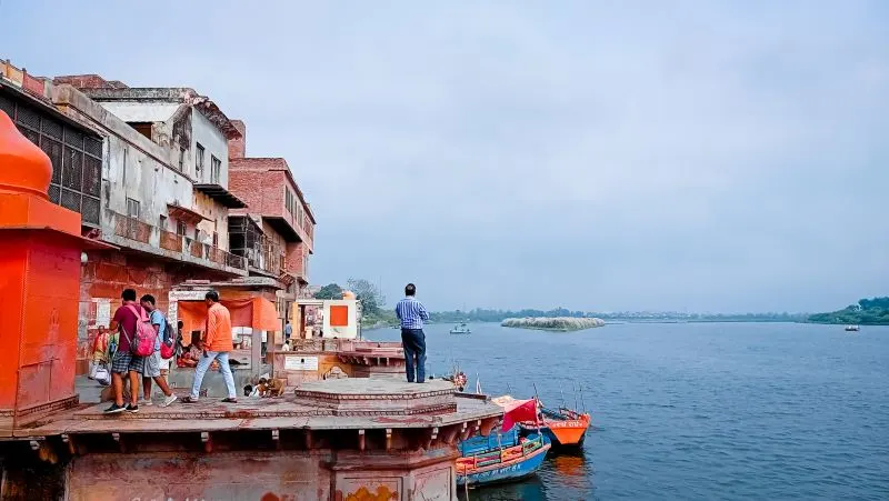 boat ride on the Yamuna River Agra, India