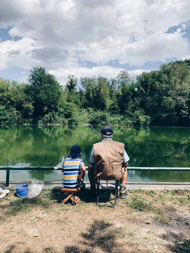 Fishing in Mureș River Arad, Romania