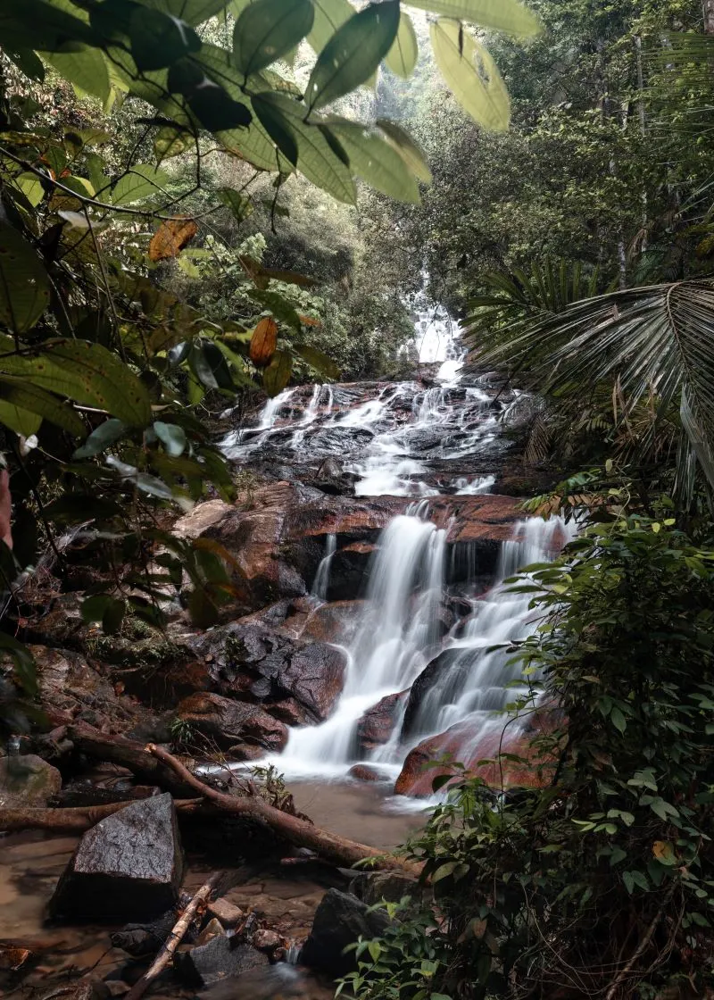 Kanching Rainforest Waterfall in Rawang, Malaysia