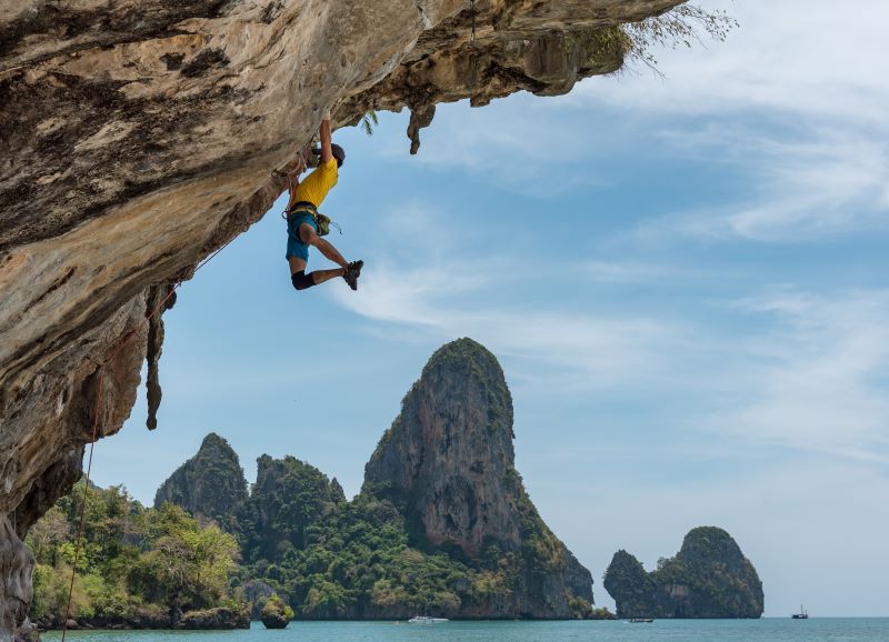 Rock climbing in Ko Lanta, Thailand