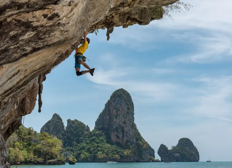 Rock climbing in Ko Lanta, Thailand