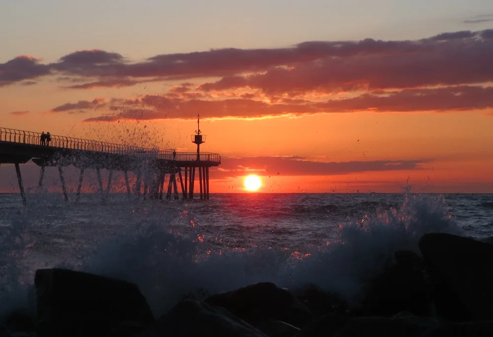 badalona spain sunset