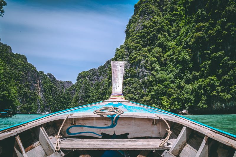 boat ride on Mun River Ubon Ratchathani, Thailand