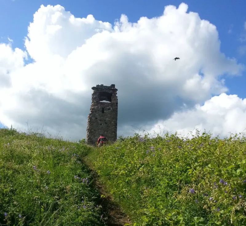 Bismarck Tower saarbr&uuml;cken germany old tower under blue and white sky