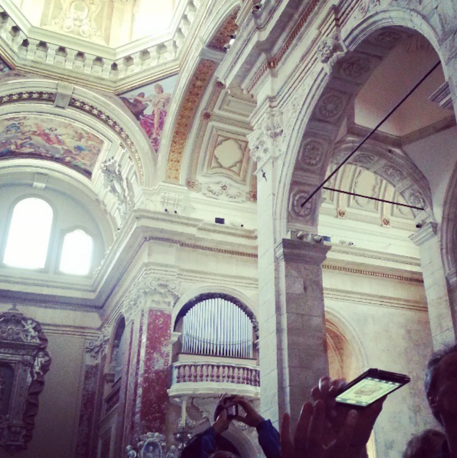 Cattedrale di Santa Maria Icona Vetere Gallipoli italy peoples filming inside