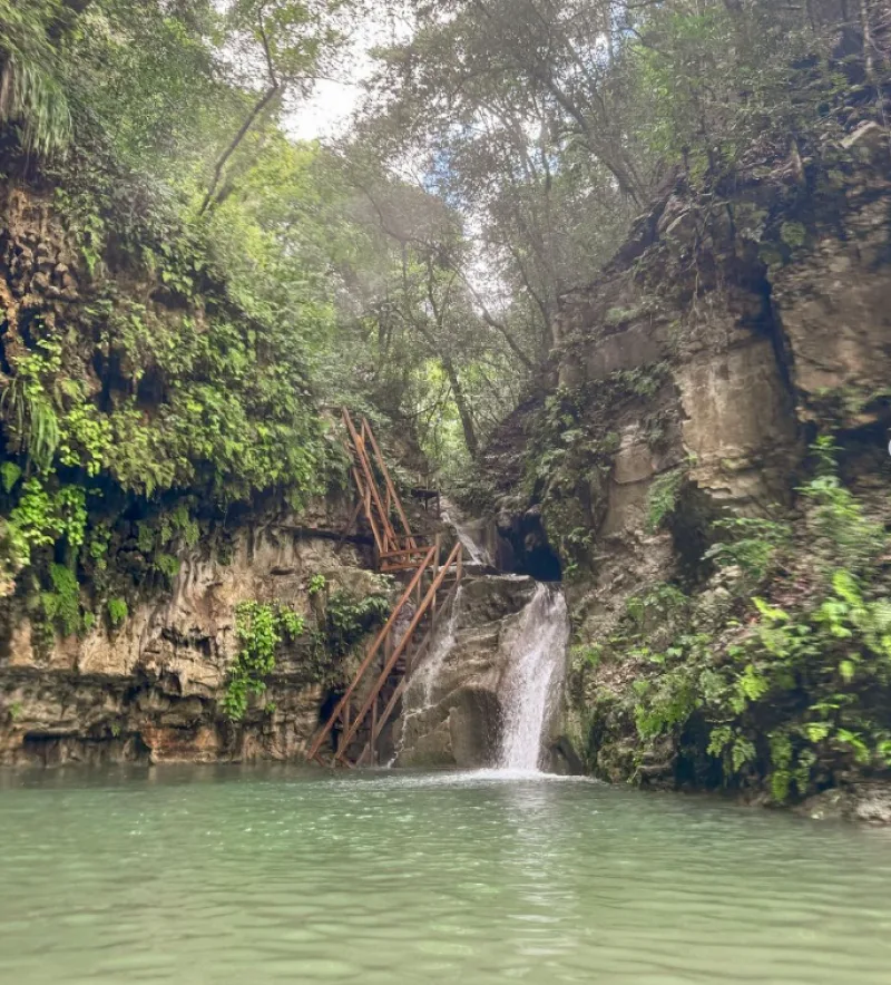 Charcos de Damajagua puerto plata Dominican Republic water fall and green water