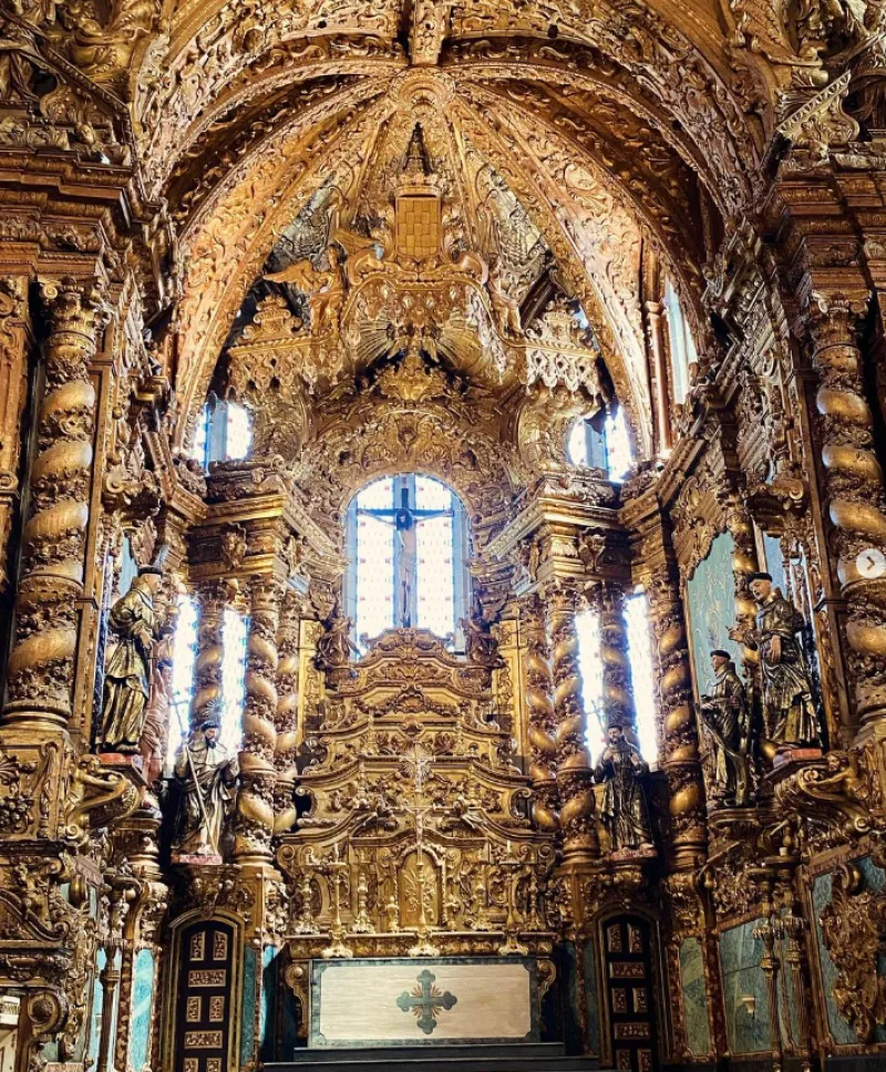 Church of Saint Francis Viterbo Italy ornaments in gold