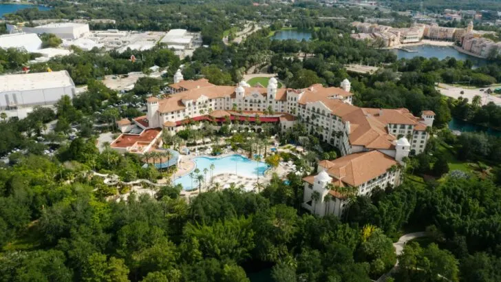 Hard Rock Hotel in Orlando aerial photo