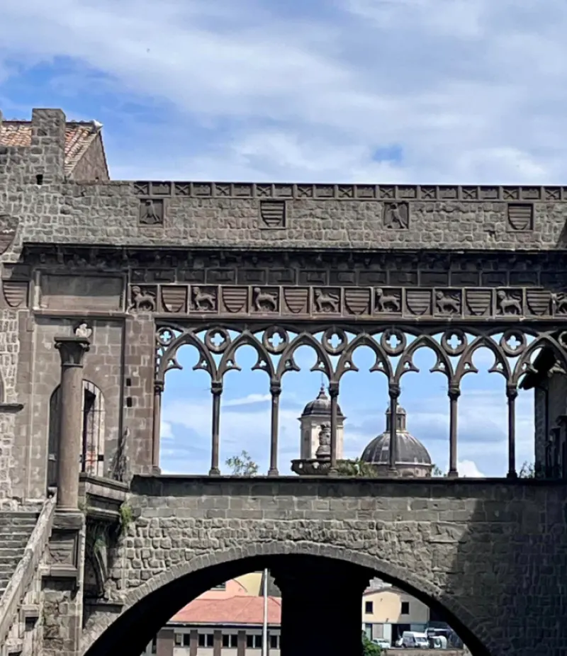 Papal Palace Viterbo, Italy grey building under blue sky
