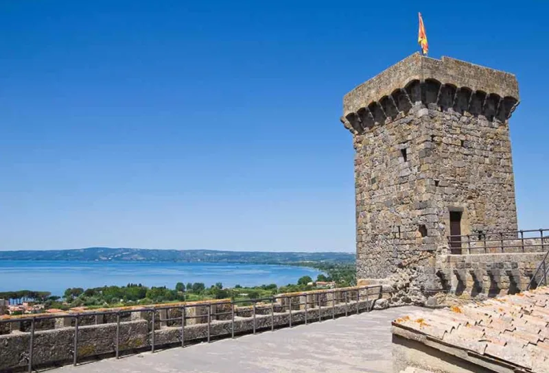 Rocca Albornoz viterbo italy old building near water