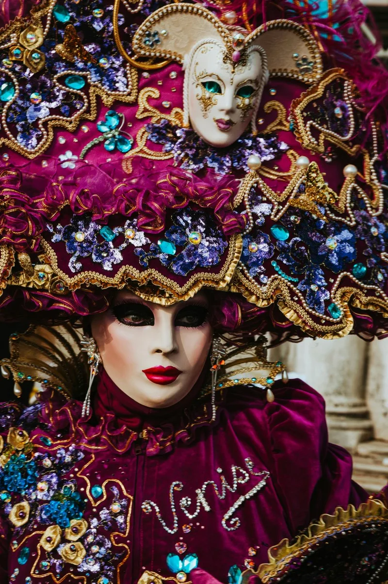 The Carnival Floats Exhibition viareggio italy woman dressed in red