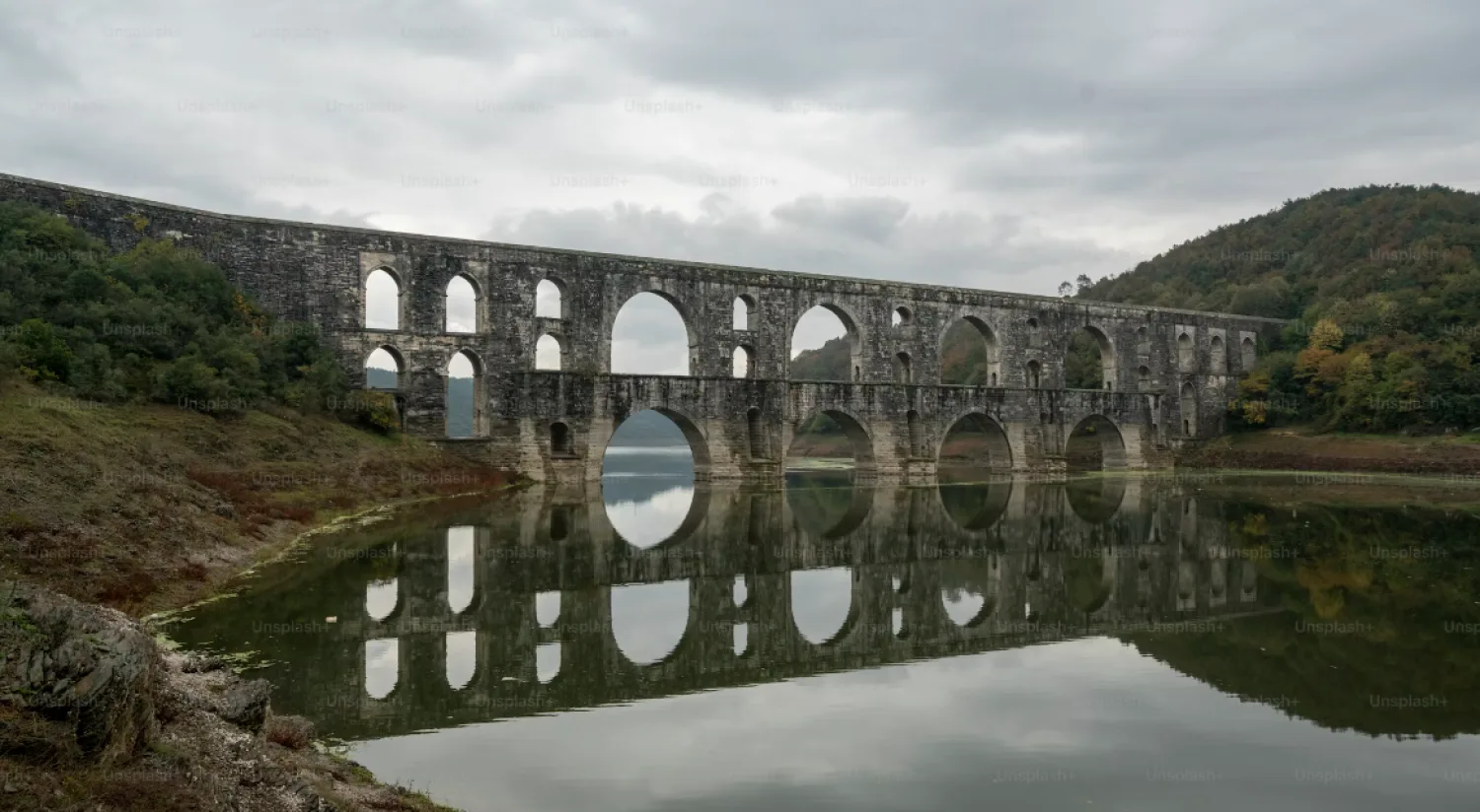 The Ponte Aragonese in Foggia, Italy stone bridge