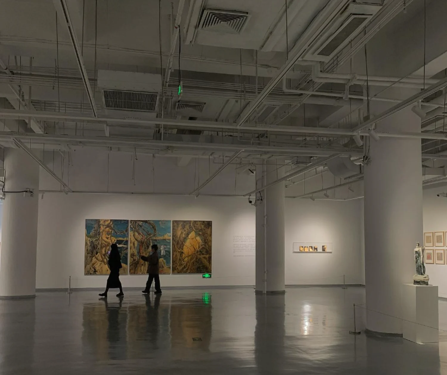 The Suzhou Culture and Arts Centre china peoples watching paintings on the wall