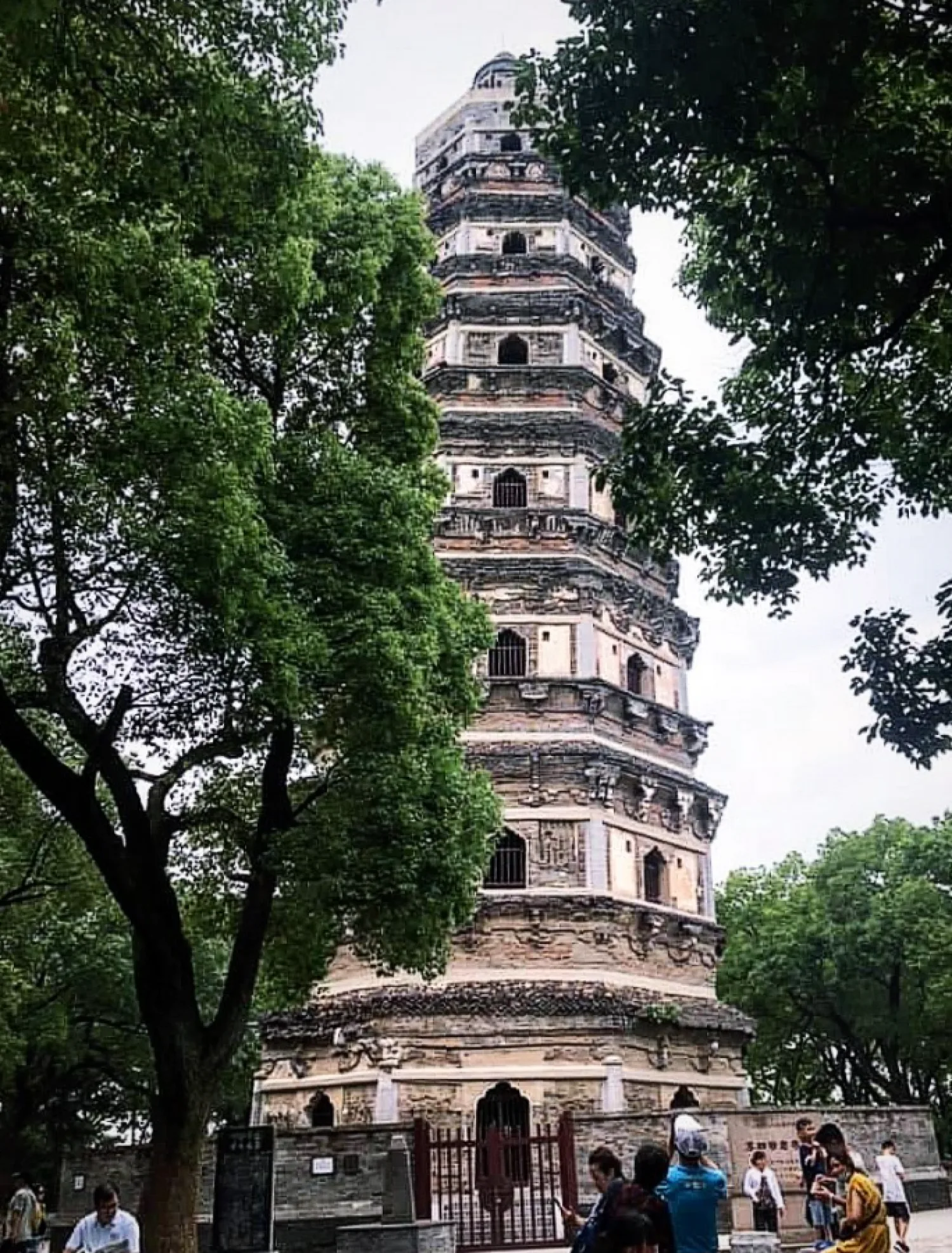 Tiger Hill Suzhou, Jiangsu Province white tower and green trees