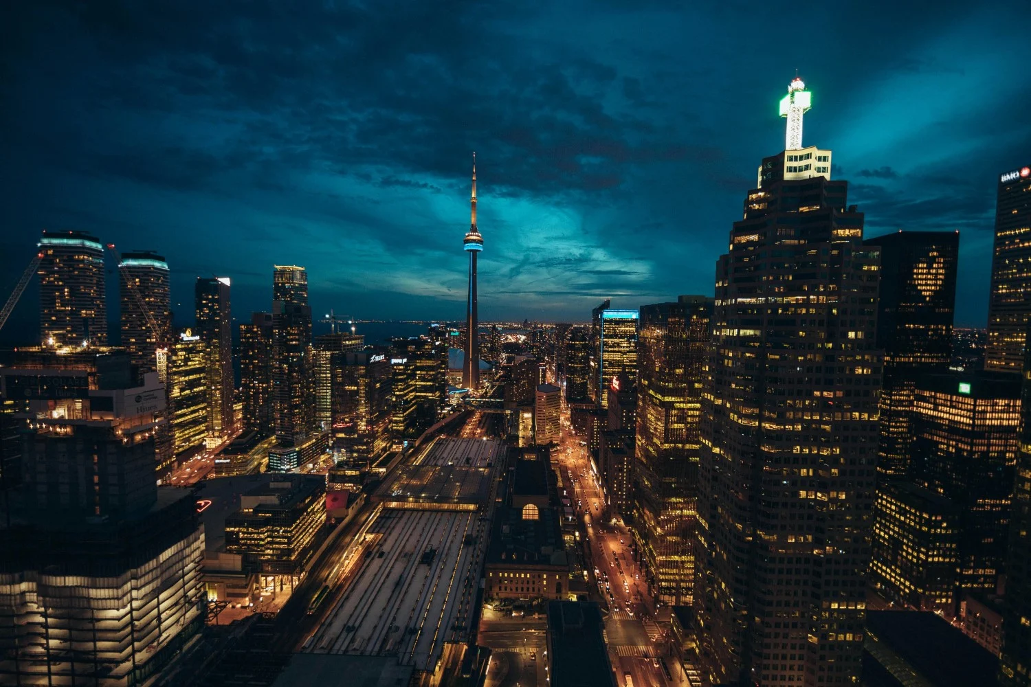 Toronto Midnight Cityscape at Night