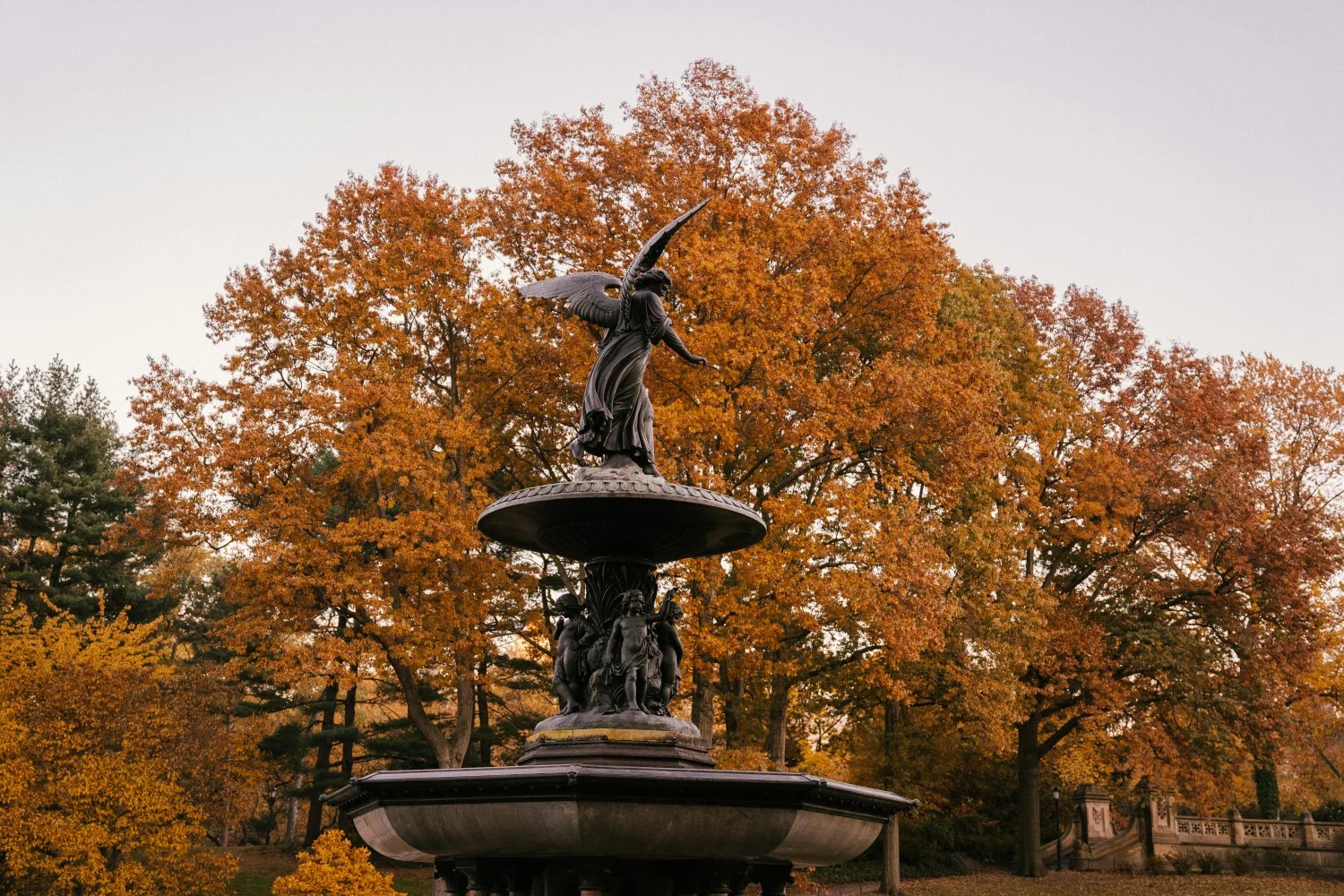 USA Louisiana Garden District Fountain with statues