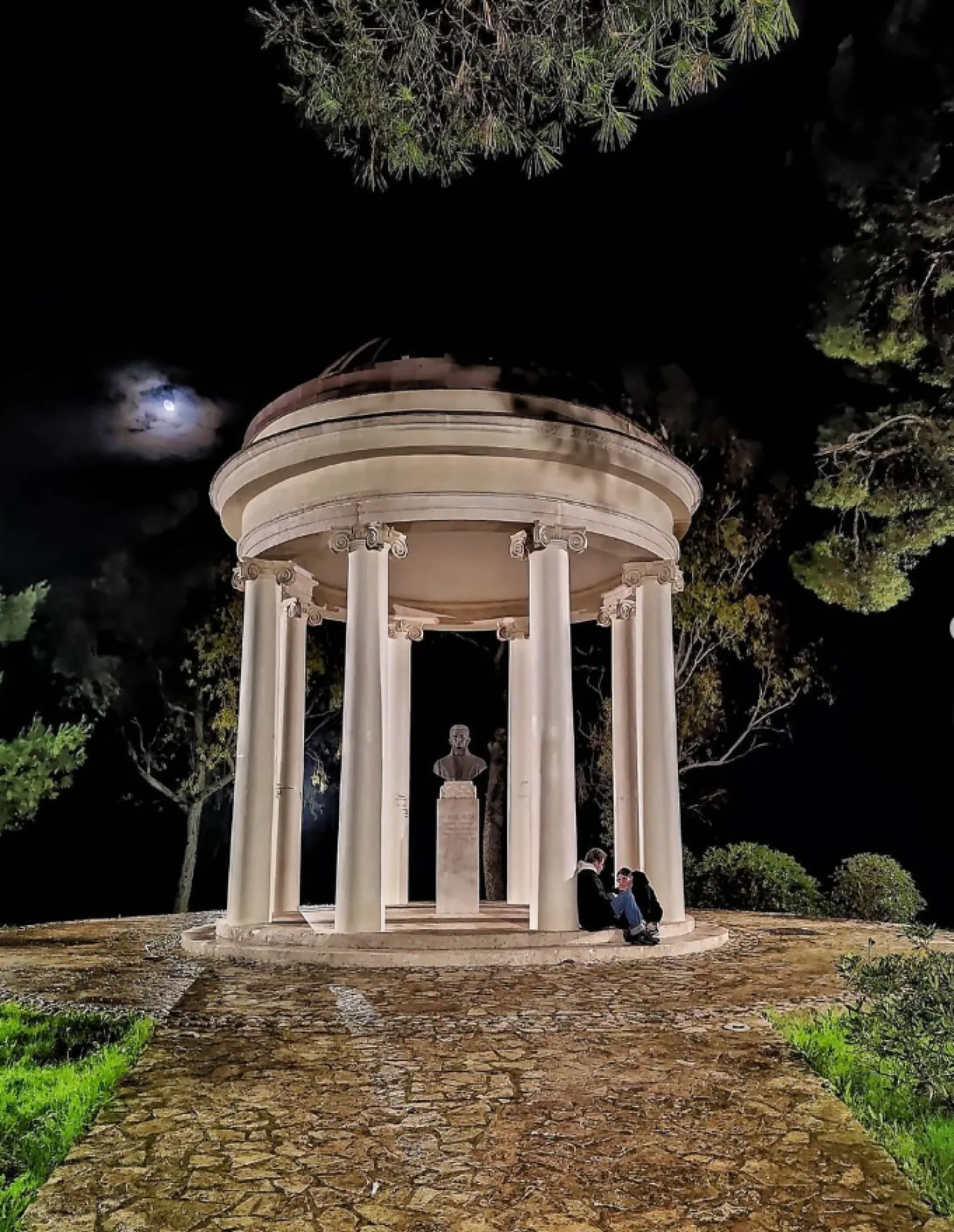 Villa Comunale in Foggia park in the night