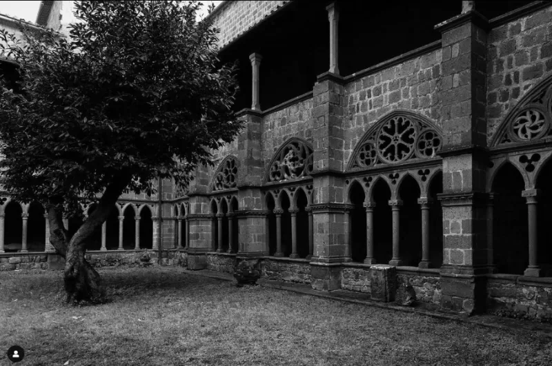 Viterbo Civic Museum Viterbo, Italy black and white photo
