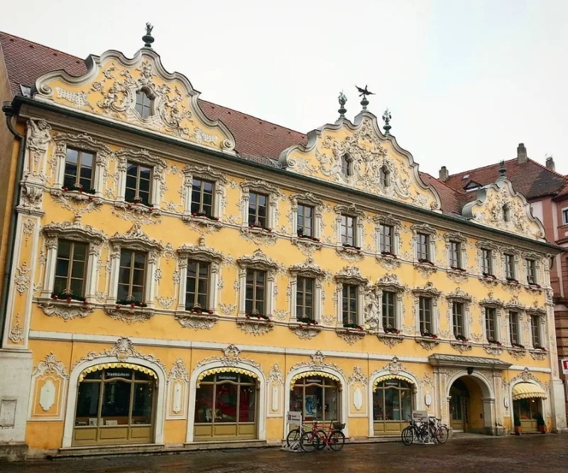 Würzburg Germany Falkenhaus yellow building