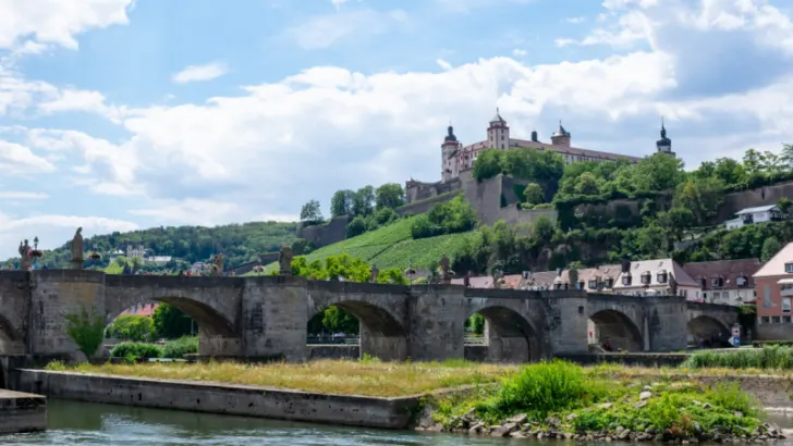 Wurzburg, Germany old castel and bride over water