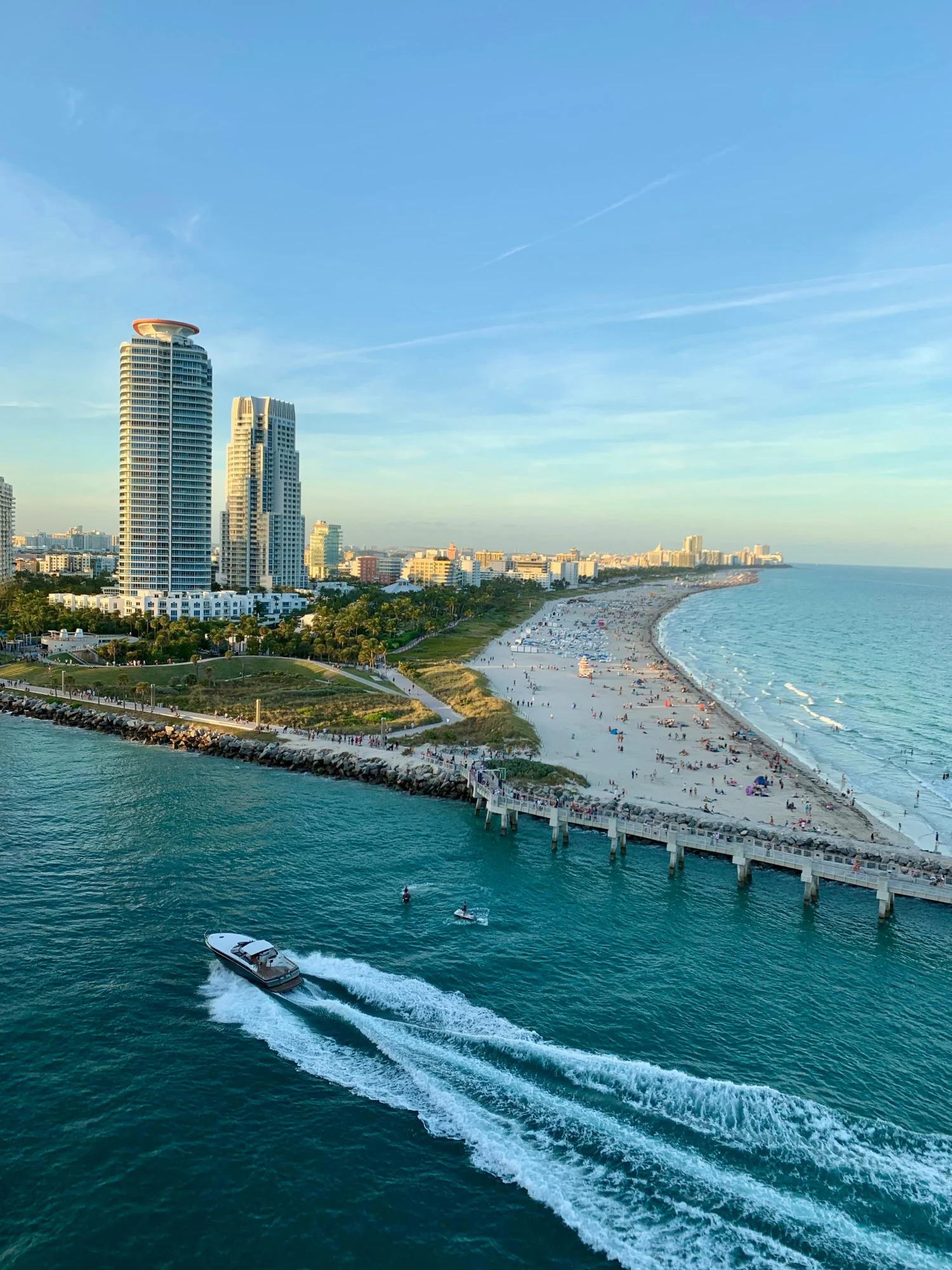 florida south beach miami white boat on sea 