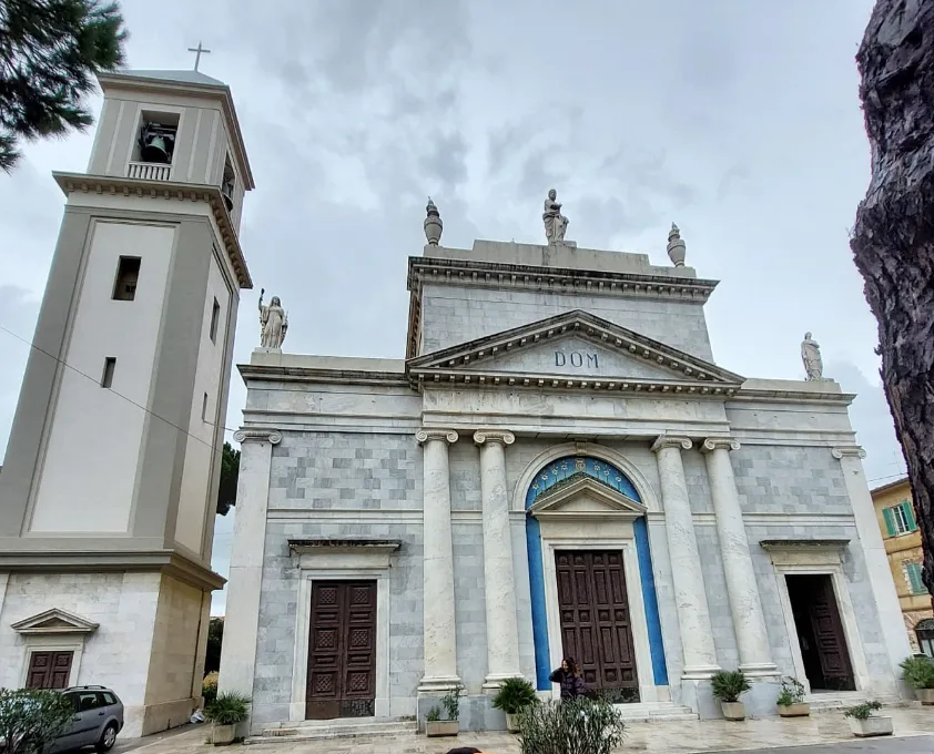 chiesa di sant'andrea viareggio italy blue white and blue church