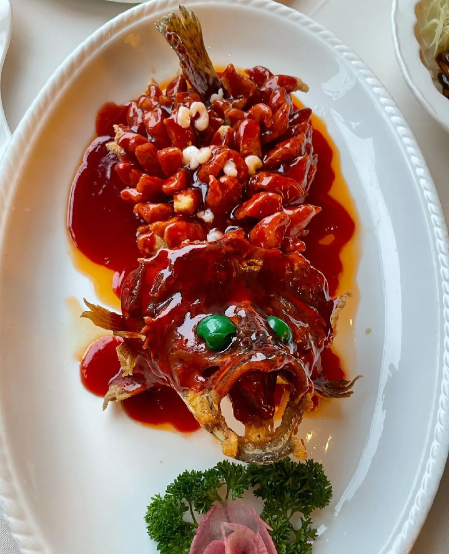 suzhou De Yue Lou restaurant china fish and vegetables